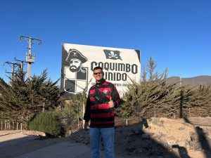 Guilherme Valim, torcedor do Flamengo, no Chile