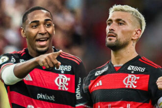 Lorran e Arrascaeta, no Flamengo