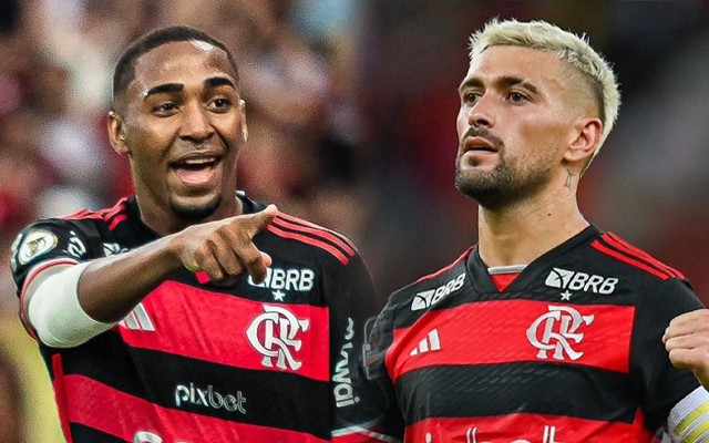 Lorran e Arrascaeta, no Flamengo