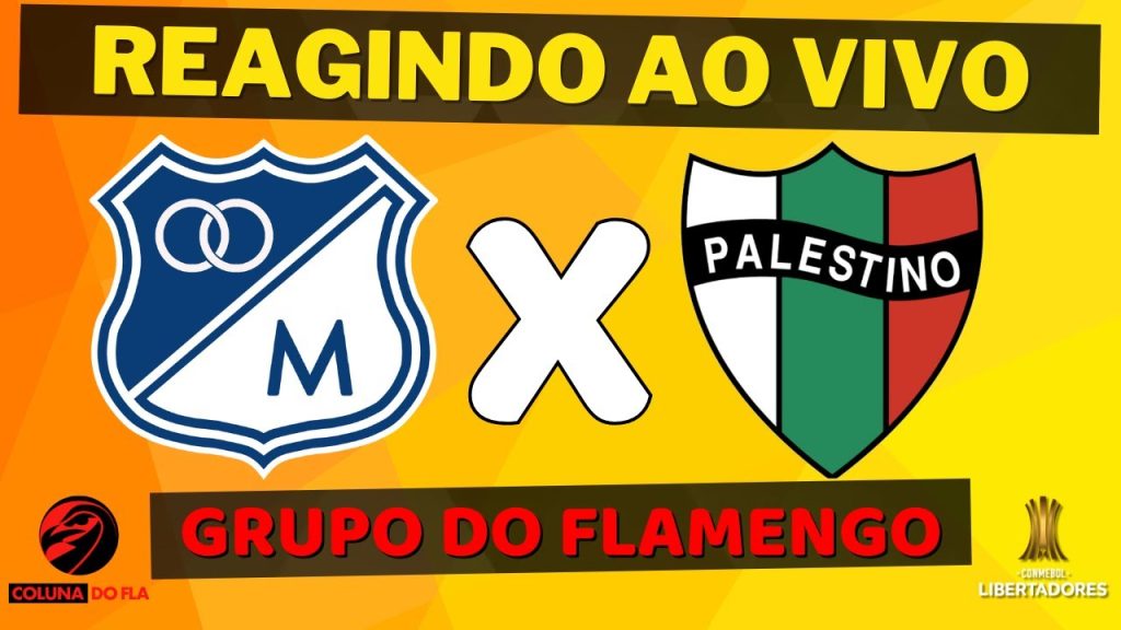 REAGINDO AO VIVO – MILLONARIOS X PALESTINO – LIBERTADORES 2024 – GRUPO DO FLAMENGO