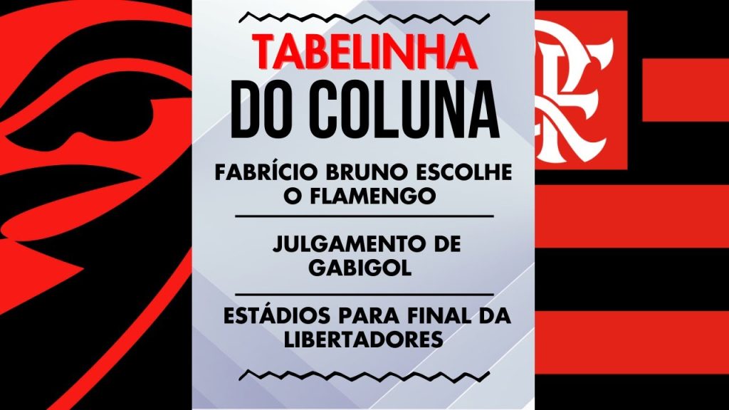 FABRÍCIO BRUNO ESCOLHE O FLAMENGO | JULGAMENTO DE GABIGOL | ESTÁDIOS PARA FINAL DA LIBERTADORES