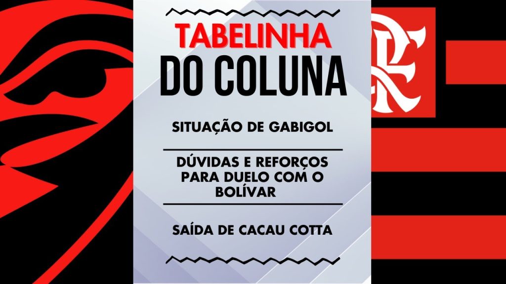 SITUAÇÃO DE GABIGOL | DÚVIDAS E REFORÇOS PARA DUELO COM O BOLÍVAR | SAÍDA DE CACAU COTTA