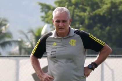 Tite em treino do Flamengo