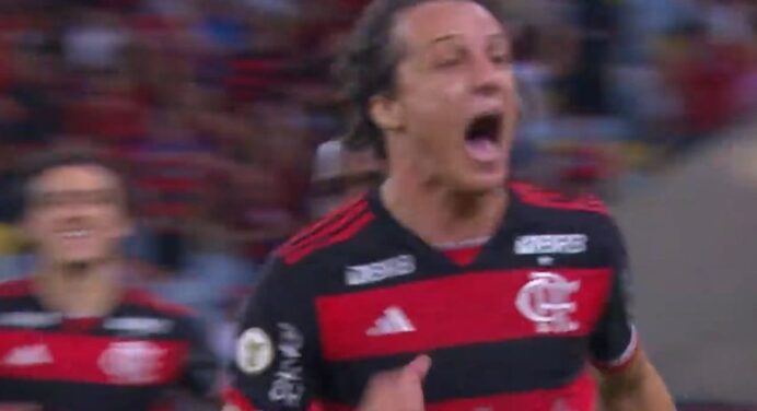 David Luiz faz gol, ‘enlouquece’ em comemoração e faz Maracanã explodir com vitória do Flamengo