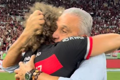 Tite e David Luiz no Flamengo