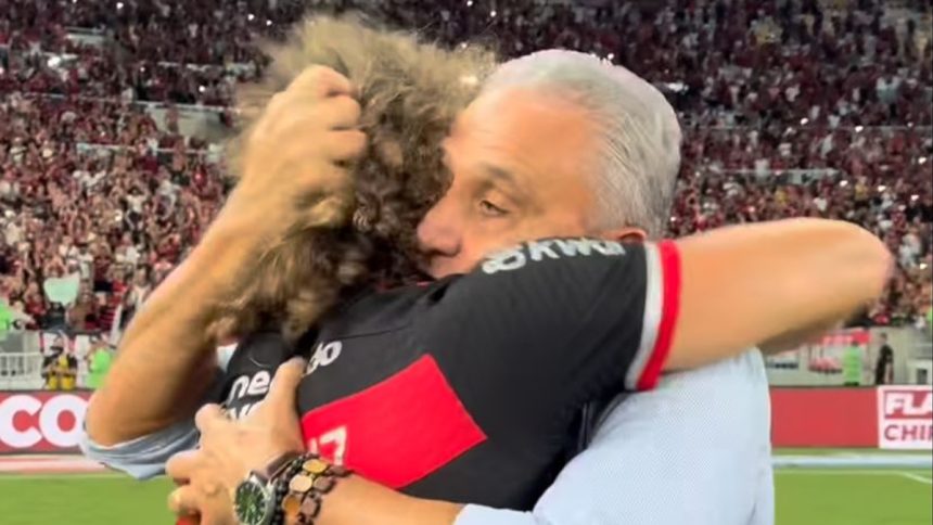 Tite e David Luiz no Flamengo