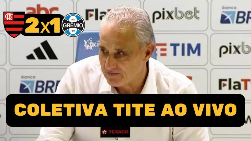 COLETIVA TITE AO VIVO | FLAMENGO 2X1 GRÊMIO – BRASILEIRÃO 2024