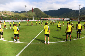 Treino do Flamengo no CT Ninho do Urubu