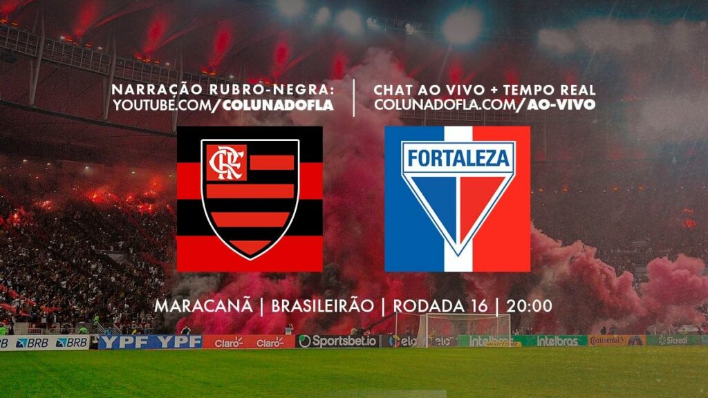 AO VIVO: assista a Flamengo x Fortaleza com o Coluna do Fla