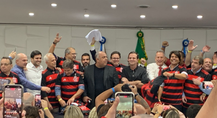 “Título mais importante do Landim”, diz Marcos Braz sobre compra do terreno para construção do Estádio do Flamengo
