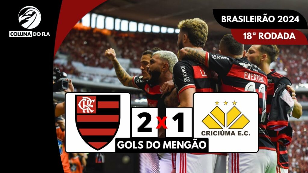 FLAMENGO 2X1 CRICIÚMA – GOLS DO MENGÃO | BRASILEIRÃO 2024