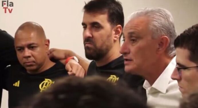 Tite faz pedido especial aos jogadores do Flamengo após vitória sobre o Atlético-MG