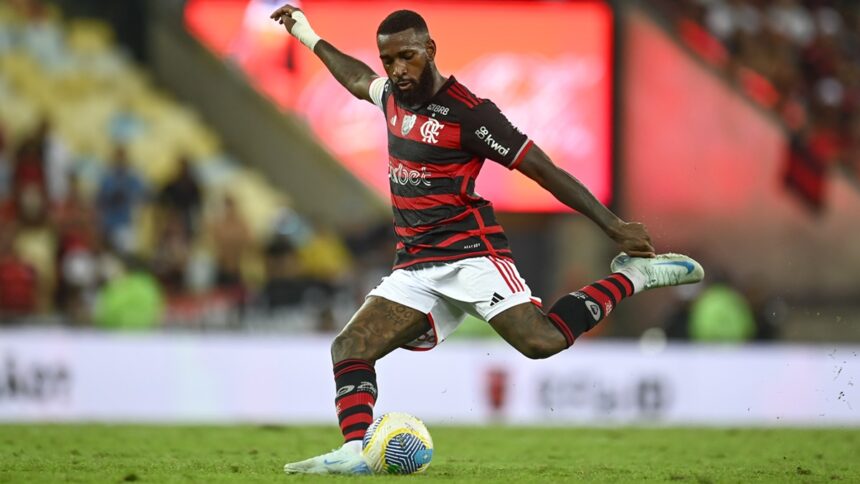 Gerson em ação pelo Flamengo