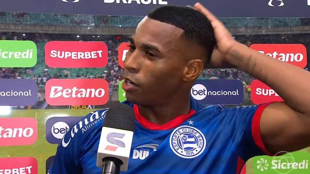 “Flamengo teve a chance do escanteio e nada mais”, diz Jean Lucas, jogador do Bahia