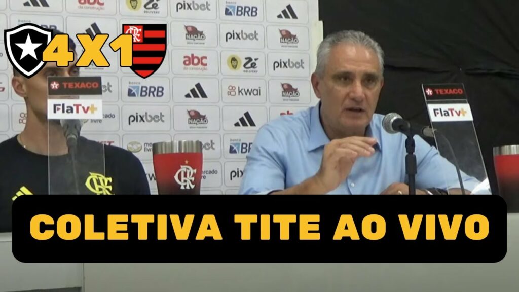 COLETIVA TITE AO VIVO | BOTAFOGO 4X1 FLAMENGO – BRASILEIRÃO 2024