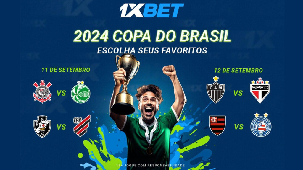 A Copa do Brasil 2024: escolha seus favoritos nas partidas das quartas de final com a 1xBet!