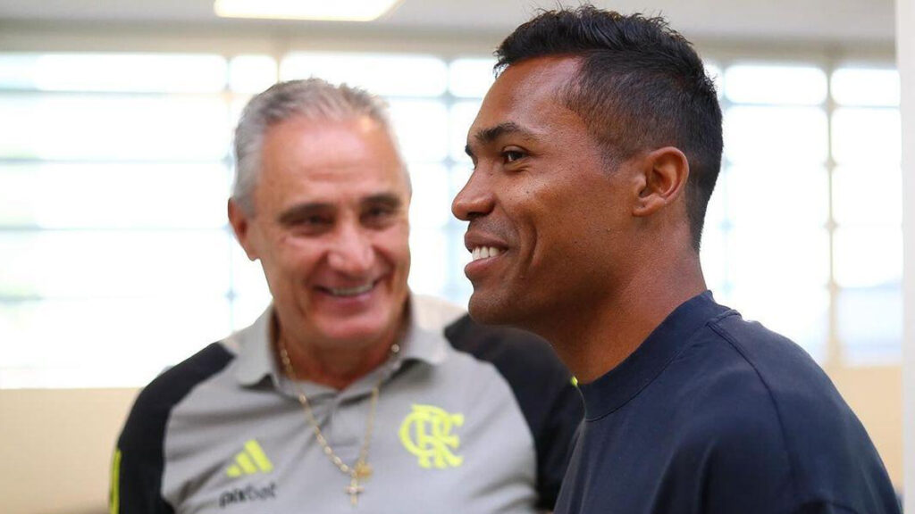 Alex Sandro e Tite no Flamengo