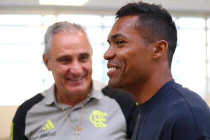 Alex Sandro e Tite no Flamengo