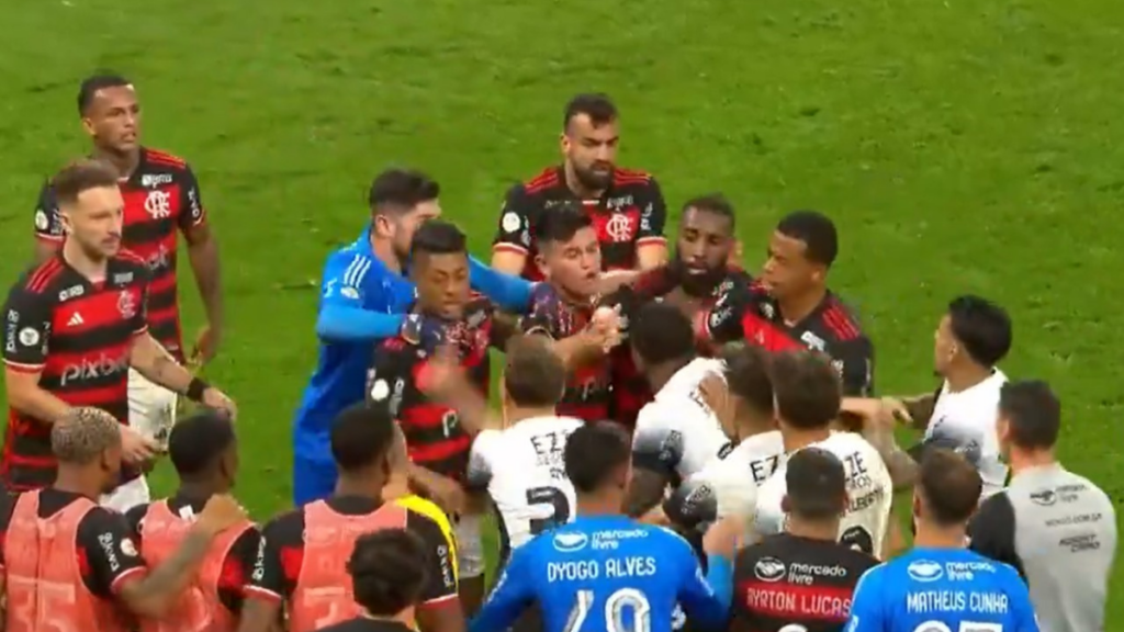 Confusão no jogo entre Corinthians e Flamengo