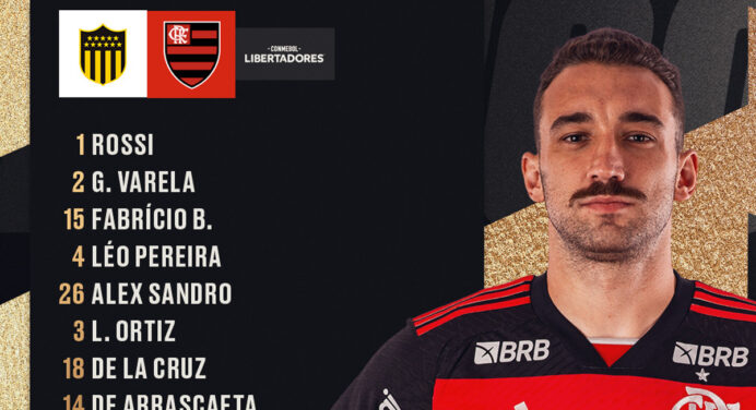 SAIU! Com Léo Ortiz titular, Flamengo divulga escalação para jogo contra o Peñarol, pela Libertadores
