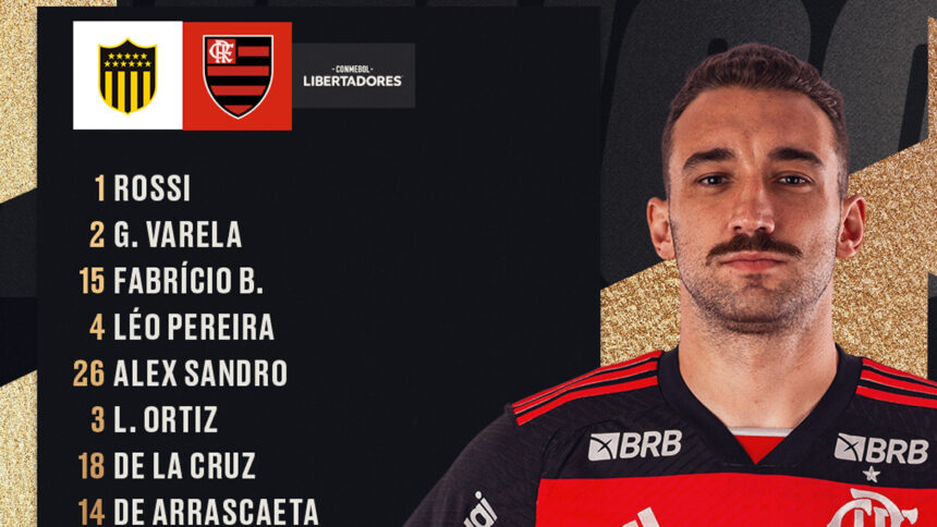 SAIU! Com Léo Ortiz titular, Flamengo divulga escalação para jogo contra o Peñarol, pela Libertadores