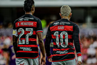 Gabigol e Bruno Henrique pelo Flamengo