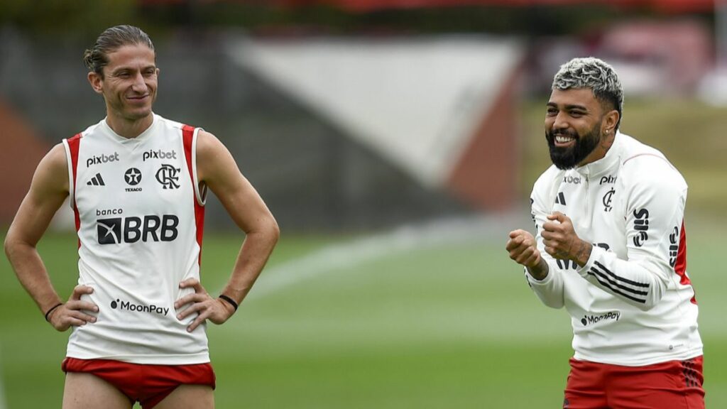 Gabigol previu Filipe Luís como técnico do Flamengo e brincou: “Vai me treinar e não vou te respeitar”