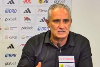 Tite concedeu entrevista coletiva após derrota do Flamengo para o Grêmio no Brasileirão