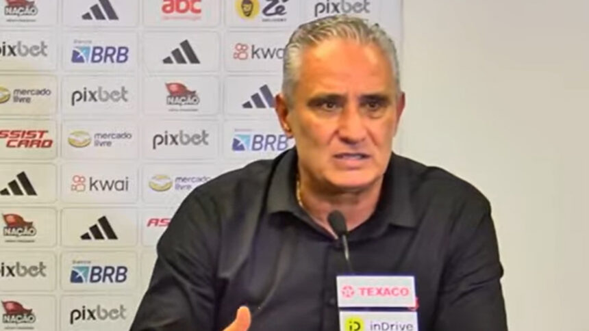 Tite concedeu entrevista coletiva após derrota do Flamengo para o Grêmio no Brasileirão