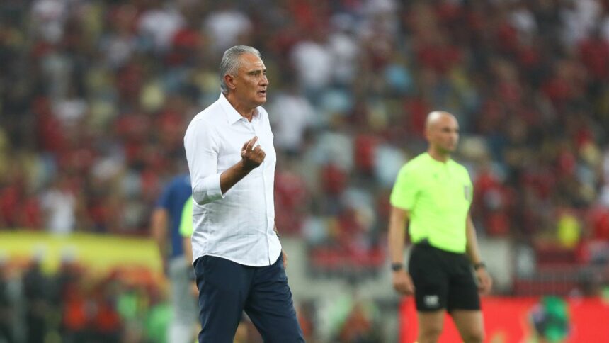 Tite comandando o Flamengo na Copa do Brasil