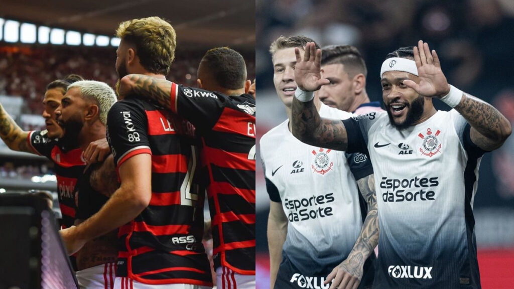 Gols, aproveitamento e mais: compare os números de Flamengo e Corinthians antes de jogo pela Copa do Brasil