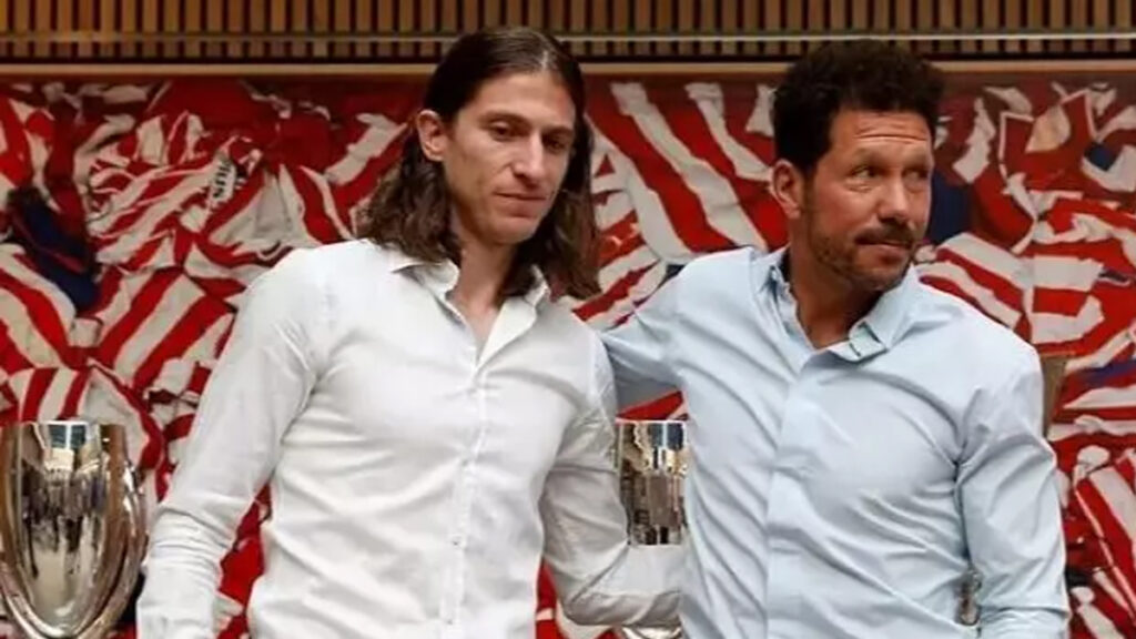 Filipe Luís e Simeone