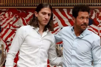 Filipe Luís e Simeone