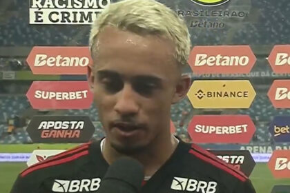 Matheus Gonçalves em entrevista pós jogo