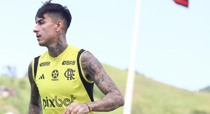 Pulgar está fora do próximo jogo do Flamengo, no Brasileirão