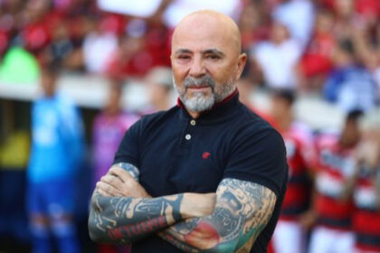 Sampaoli em ação pelo Flamengo no Maracanã