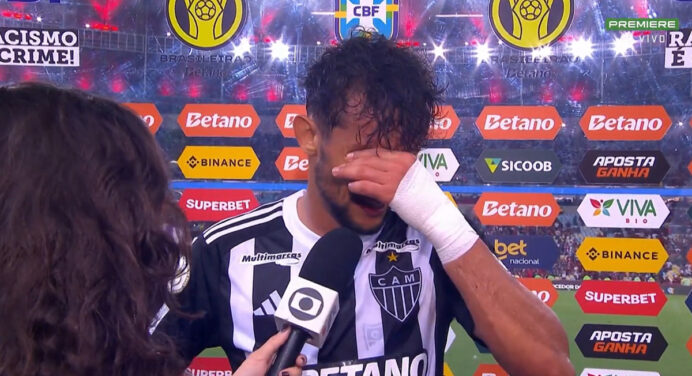 Jogador do Atlético-MG admite dificuldade de encarar o Flamengo após vice: “Muita coragem”