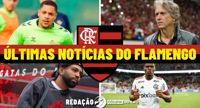 Notícias do Flamengo hoje: Gabigol no Santos, Vitor Roque na mira e conversas com Jorge Jesus