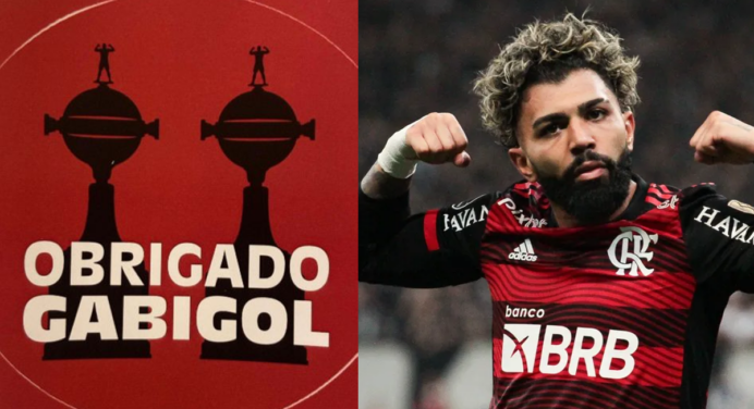 Torcida do Flamengo organiza festa de despedida para Gabigol com adesivos
