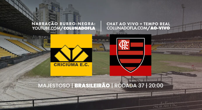 Jogo ao vivo, escalações e mais: saiba tudo sobre Criciúma x Flamengo, pelo Brasileirão