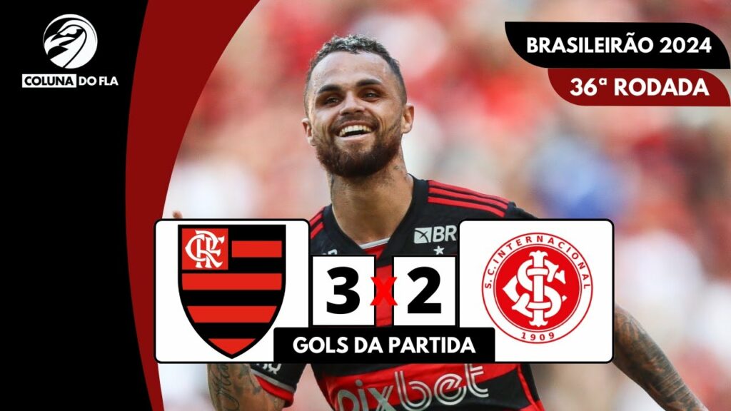 FLAMENGO 3X2 INTERNACIONAL – GOLS DA PARTIDA – NARRAÇÃO RAFA PENIDO | BRASILEIRÃO 2024