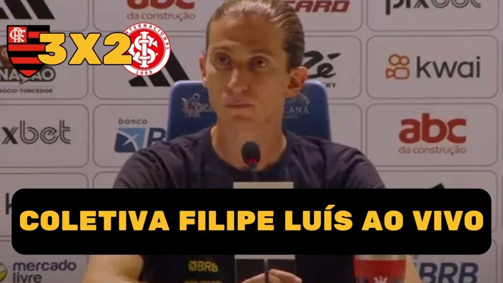 AO VIVO: COLETIVA FILIPE LUÍS – FLAMENGO 3X2 INTERNACIONAL