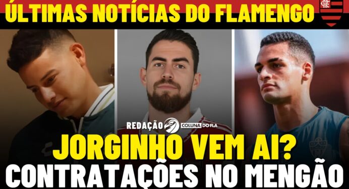 AO VIVO: Jorginho na mira, ‘ritual’ de Boto e Filipe Luís, adversário do Flamengo no Mundial contrata James Rodríguez e mais