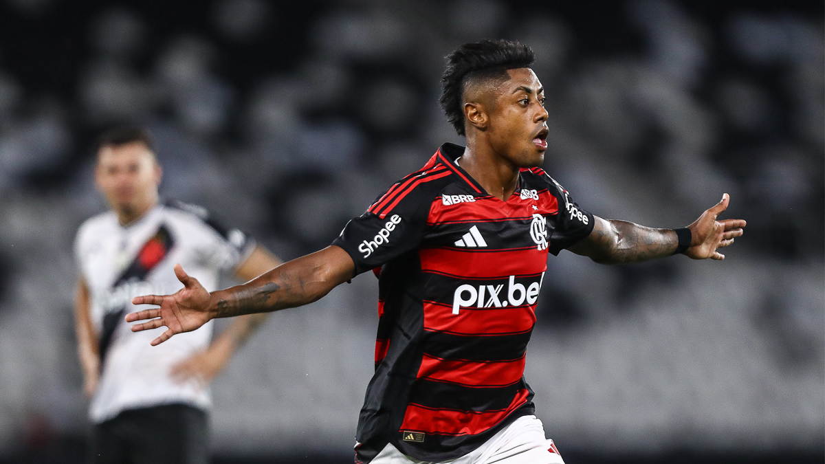 Bruno Henrique comemora gol contra o Vasco, pela semifinal do Carioca