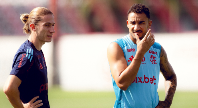 Filipe Luís intensifica preparação para jogo do Flamengo x LDU, pela Libertadores