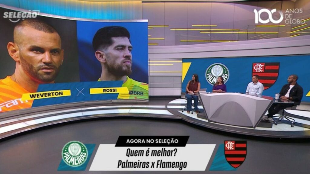Jornalistas da Globo apontam vitória do Palmeiras contra o Flamengo em disputa jogador x jogador
