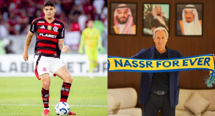 Jorge Jesus pede contratação de lateral do Flamengo em time de Cristiano Ronaldo, diz jornalista