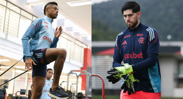 Sem folga, elenco do Flamengo treina com foco no Bahia após empate com o Cruzeiro
