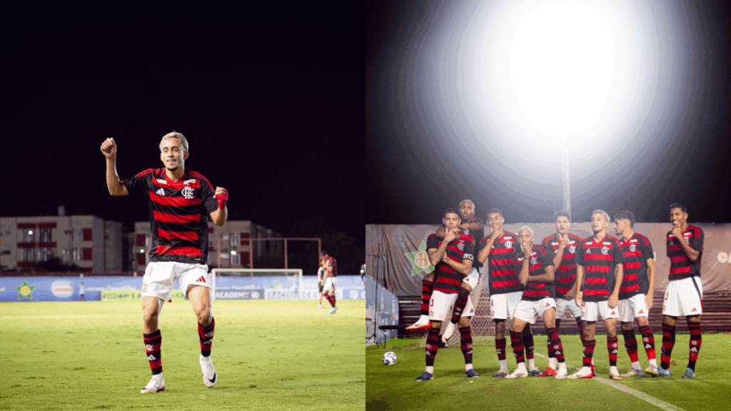 Com ‘show’ de Matheus Gonçalves, Flamengo vence Atlético-MG e garante vaga na 2ª fase do Brasileirão Sub-20