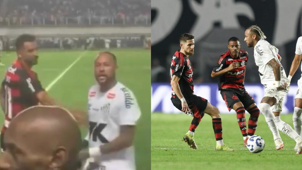 “Respeita, p*”: Neymar ‘briga’ com torcedor do Santos para defender jogador do Flamengo; veja vídeo